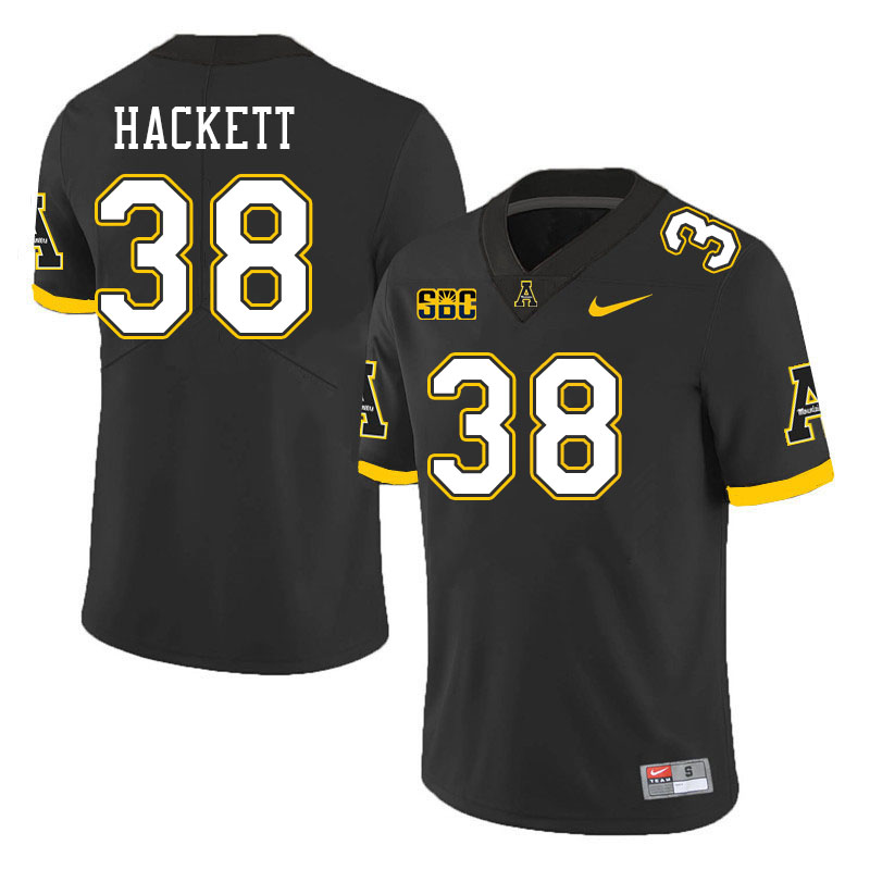 Appalachian State Mountaineers #38 Dino Hackett College Football Jerseys-Black